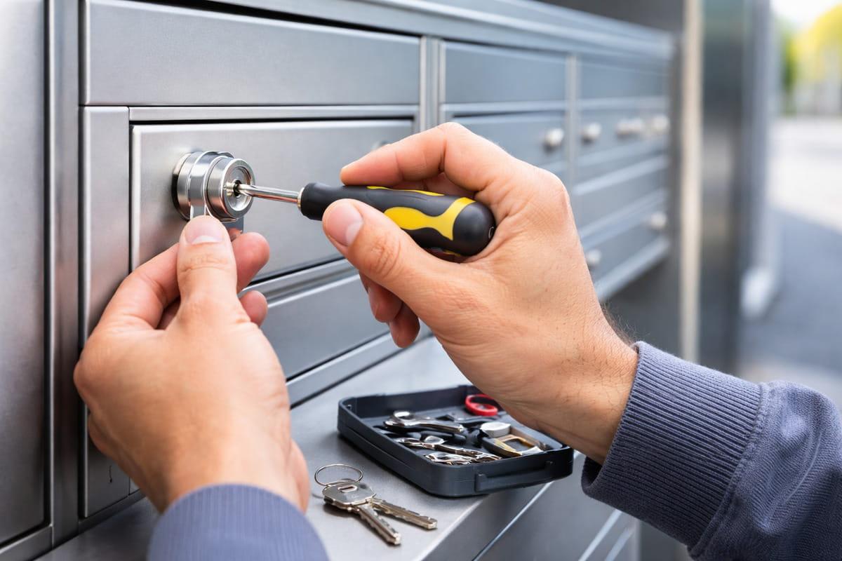 Cerrajero profesional reparando