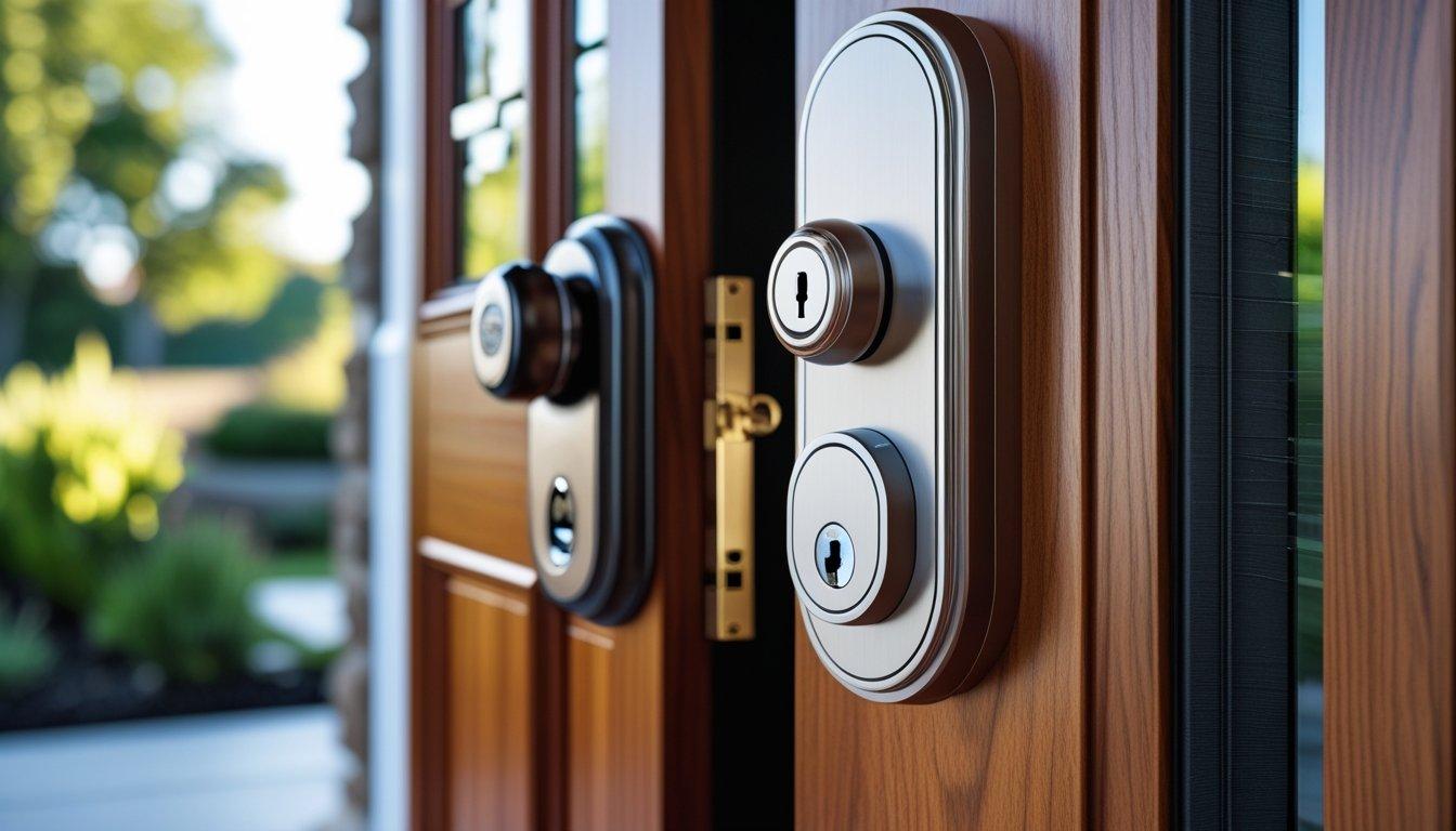 Puerta de seguridad con cerradura